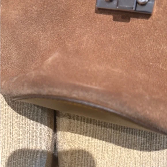 Loeffler Randall Elegant Brown Suede Shoulder Bag - Picture 4 of 6